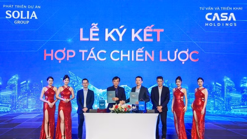 Các đơn vị ký kết hợp tác tại lễ công bố dự án.