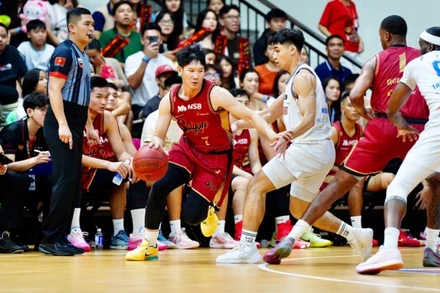 Dư Minh An giúp Saigon Heat chiến thắng trước vòng playoffs. (Ảnh: VBA)