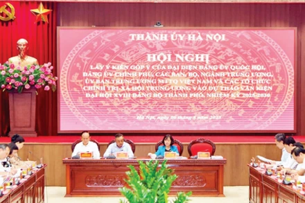 Hội nghị lấy ý kiến của các bộ, ngành Trung ương vào dự thảo Báo cáo chính trị trình Đại hội Đảng bộ Thành phố Hà Nội khóa 18, nhiệm kỳ 2025-2030