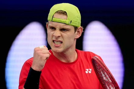 Zizou Bergs xuất sắc giúp đội tuyển quần vợt Bỉ giành lợi thế. (Ảnh: United Cup)