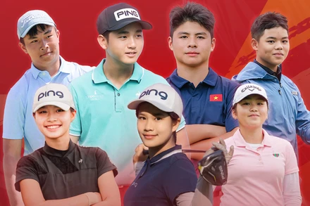 Các thành viên đội tuyển golf Việt Nam là những vận động viên còn rất trẻ. (Ảnh: VGA)
