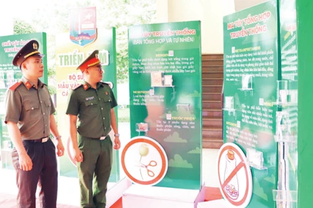 Công an Thành phố Hồ Chí Minh tuyên truyền về tác hại của ma túy.