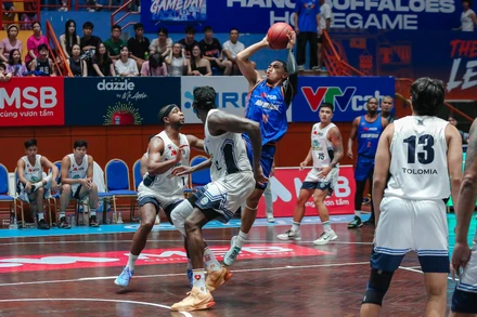 Trâu Thủ đô vượt qua V Islanders với tỷ số 113-96. (Ảnh: VBA)