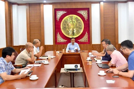 Toàn cảnh buổi làm việc. (Ảnh: V.DUY)