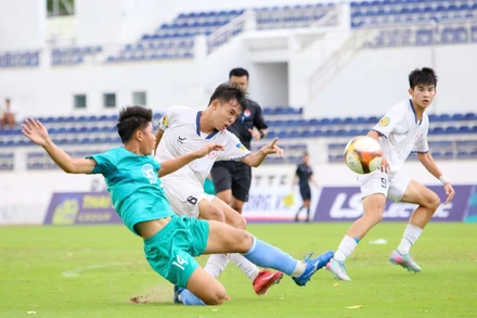 U17 Thép Xanh Nam Định và U17 Thành phố Hồ Chí Minh cùng vào tứ kết. (Ảnh: VFF)