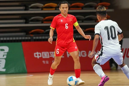 Đội tuyển futsal Việt Nam khởi đầu thuận lợi. (Ảnh: VFF)