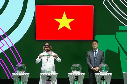 Lá phiếu bốc thăm của đội tuyển U23 Việt Nam. (Ảnh: AFC)