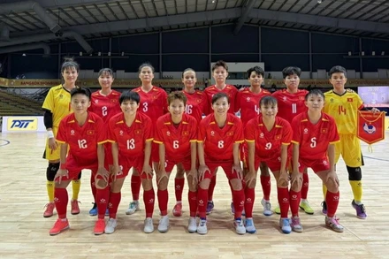 Các thành viên đội tuyển futsal nữ Việt Nam. (Ảnh: VFF)