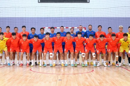 Các thành viên đội tuyển futsal Việt Nam hướng tới SEA Games 33 diễn ra tại Thái Lan vào cuối năm. (Ảnh: VFF)