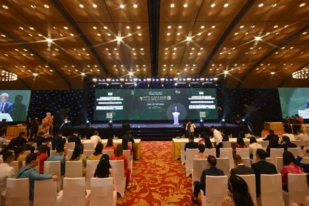 MICE EXPO 2025 khai mạc tại Trung tâm Hội nghị Quốc gia, Hà Nội với chủ đề "Di sản và công nghệ trong kỷ nguyên mới”.