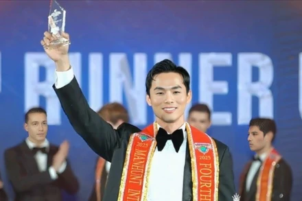 Vũ Linh đoạt danh hiệu Á vương 4 Manhunt International 2025. (Ảnh: BTC)