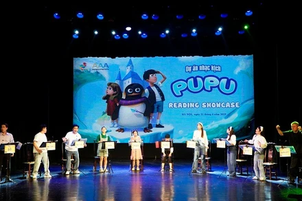 Nhà hát Tuổi trẻ tổ chức buổi diễn đọc vở nhạc kịch thiếu nhi “PUPU”. (Ảnh: NHÀ HÁT TUỔI TRẺ)
