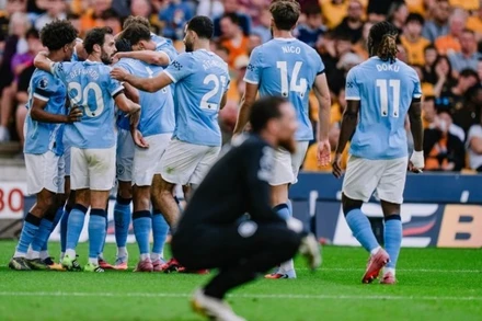 Đương kim vô địch Manchester City tạm đứng đầu bảng sau vòng 1 Ngoại hạng Anh 2025/26. (Ảnh: MCFC)