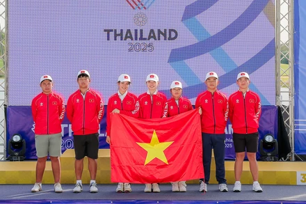 Các golfer trẻ của tuyển golf Việt Nam hoàn toàn có thể tự hào với hành trình tại SEA Games 33. (Ảnh: VGA)