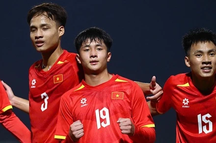 U17 Việt Nam áp đảo U17 Quần đảo Bắc Mariana để vươn lên vị trí nhất bảng C. (Ảnh: Đức Cường)