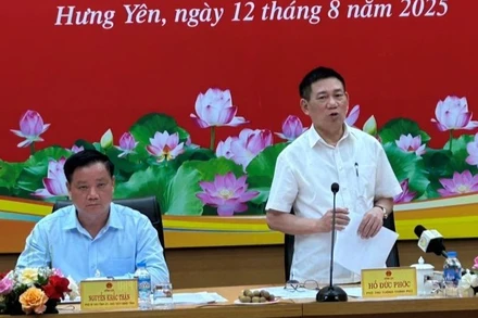 Phó Thủ tướng Chính phủ Hồ Đức Phớc Kết luận tại buổi làm việc với tỉnh Hưng Yên.