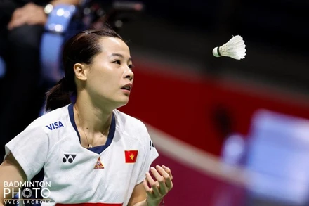 Nguyễn Thùy Linh thua 0-2 trước tay vợt 16 tuổi người Ấn Độ. (Ảnh: BWF)