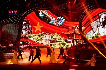 Chương trình “Với Đảng vẹn toàn niềm tin yêu” hướng tới chào mừng Đại hội đại biểu toàn quốc lần thứ XIV của Đảng. (Ảnh: VOV)