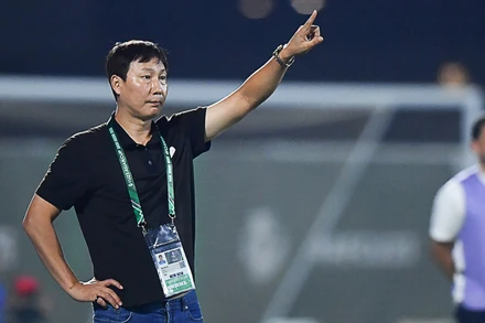 Huấn luyện viên Kim Sang Sik tại Vòng chung kết U23 châu Á 2026. (Ảnh: VFF)
