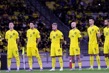 Đội hình đội tuyển Malaysia gồm nhiều cầu thủ đang thi đấu tại nước ngoài. (Ảnh: FAM)