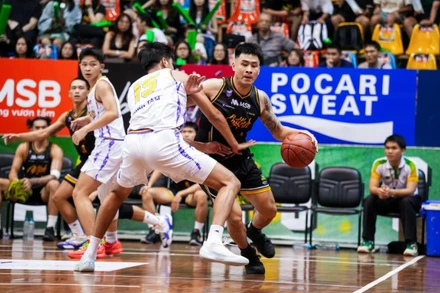 Nguyễn Quang Huy góp công vào chiến thắng của Cantho Catfish. (Ảnh: VBA)