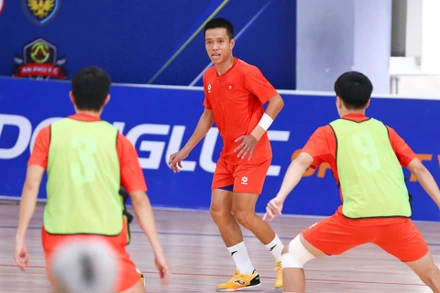Đội tuyển futsal Việt Nam đang tích cực luyện tập hướng tới giải đấu khu vực châu Á. (Ảnh: VFF)