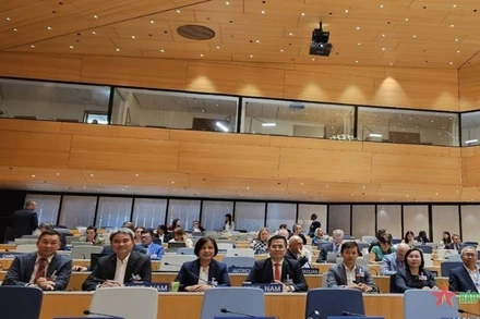 Các đại biểu của Việt Nam tham dự Đại hội đồng WIPO năm 2023.