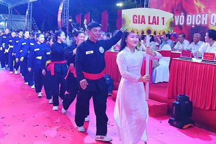 Các võ sĩ của đoàn Gia Lai. 