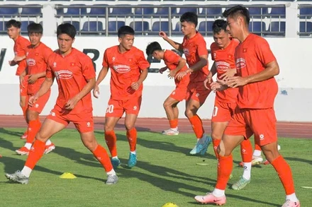 U23 Việt Nam tập luyện chuẩn bị cho giải U23 Đông Nam Á 2025. (Ảnh: VFF)