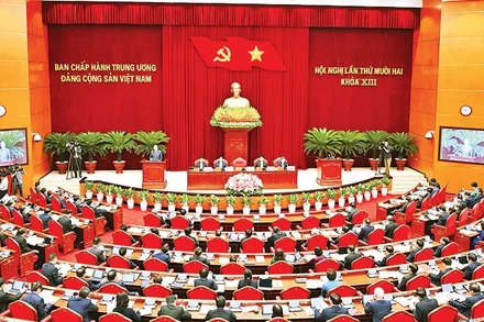 Hội nghị lần thứ 12 Ban Chấp hành Trung ương Đảng khóa XIII. Ảnh | ĐĂNG KHOA