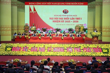 Quang cảnh Đại hội đại biểu lần thứ I Đảng bộ tỉnh Quảng Ngãi, nhiệm kỳ 2025-2030.