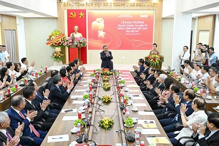 Lễ ra mắt Trang thông tin điện tử chuyên đề "Đảng Cộng sản Việt Nam-Đại hội XIV" tại Trụ sở Bộ Biên tập Báo Nhân Dân.