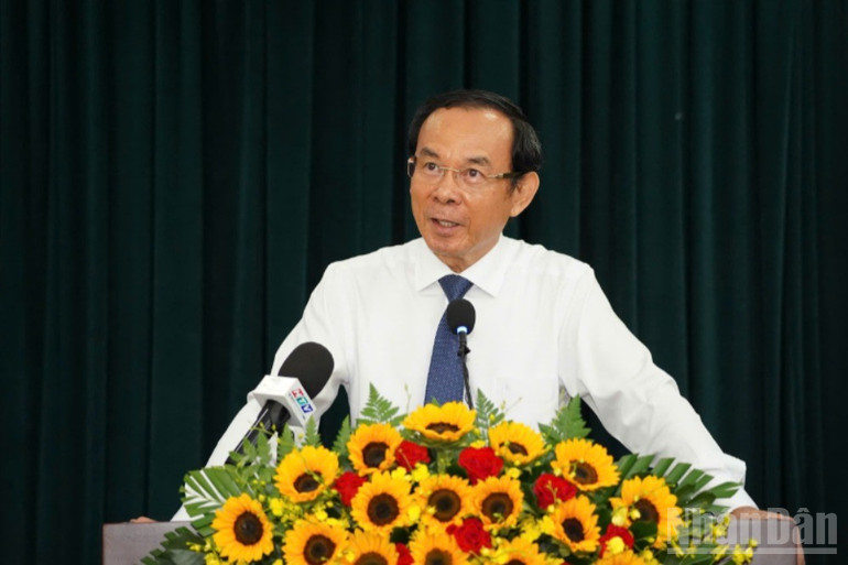 Đồng chí Nguyễn Văn Nên, Ủy viên Bộ Chính trị, Bí thư Thành ủy Thành phố Hồ Chí Minh phát biểu chỉ đạo tại kỳ họp ndo_br_a-nen-3360.jpg