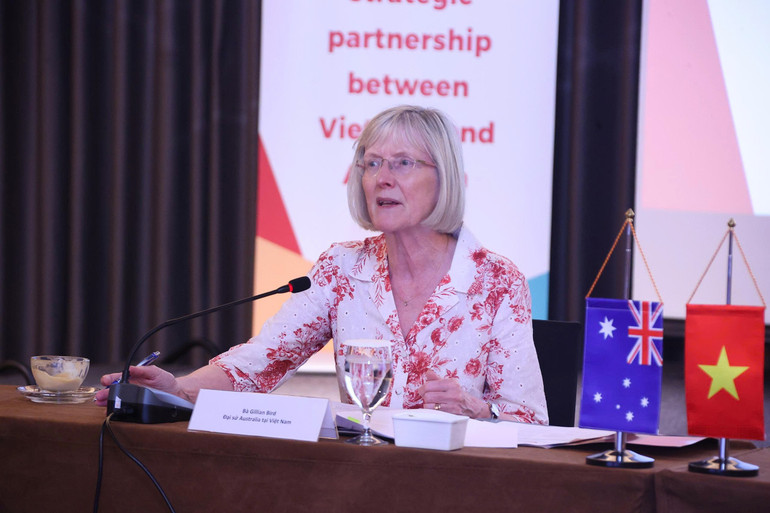 Bà Gillian Bird, Đại sứ Australia tại Việt Nam, đồng Trưởng ban Chỉ đạo VAC phát biểu tại cuộc họp. gen-h-0108-dai-su-uc-tai-viet-nam.jpg
