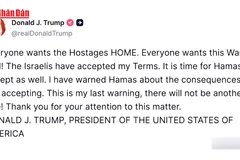[Video] Tổng thống Mỹ đưa ra “cảnh báo cuối cùng” với lực lượng Hamas 