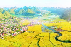 Làng Quỳnh Sơn trong thung lũng Bắc Sơn.