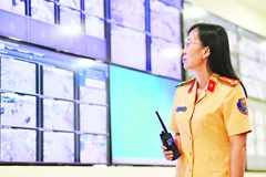Trung tâm Quản lý điều hành giao thông đô thị thành phố sẽ tiếp nhận các hình ảnh do camera AI cung cấp để xử lý vi phạm của người tham gia giao thông. (Ảnh PC08)