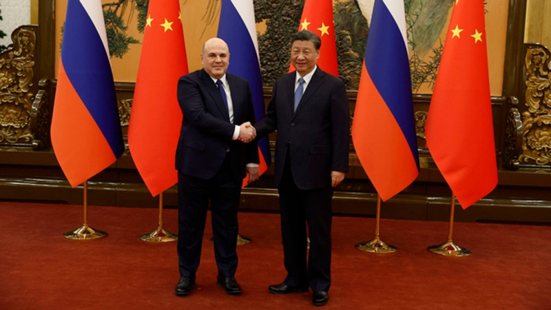 Thủ tướng Nga Mikhail Mishustin hội kiến Chủ tịch Trung Quốc Tập Cận Bình. (Ảnh: GOVERNMENT.RU)