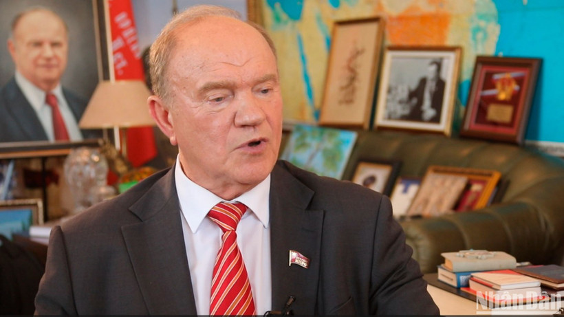 Chủ tịch Đảng Cộng sản Liên bang Nga Gennady Zyuganov. (Ảnh: THÙY VÂN)