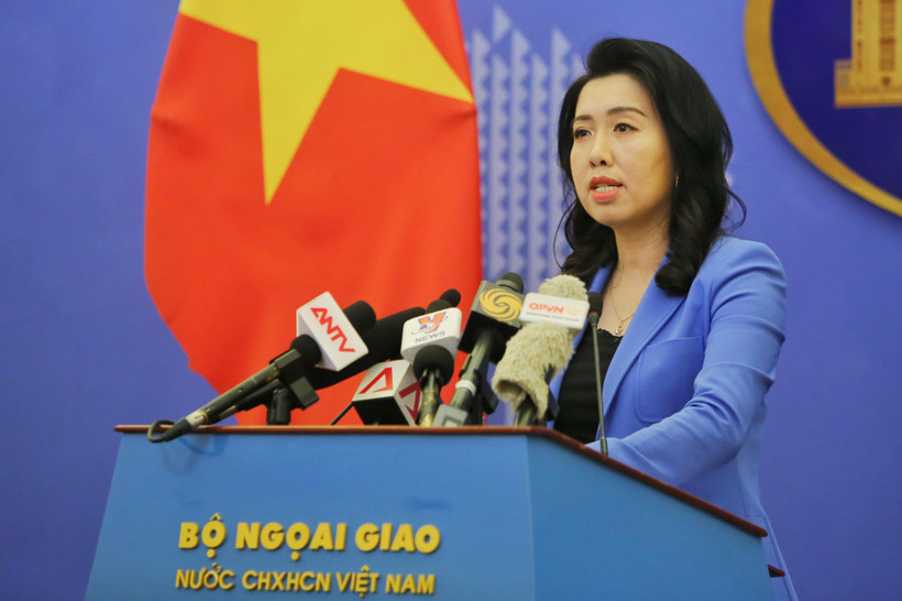 Người phát ngôn Bộ Ngoại giao Lê Thị Thu Hằng. (Ảnh: VGP) 