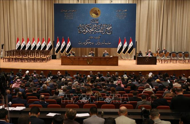 Quang cảnh một phiên họp Quốc hội Iraq tại thủ đô Baghdad. (Ảnh: AFP/TTXVN)