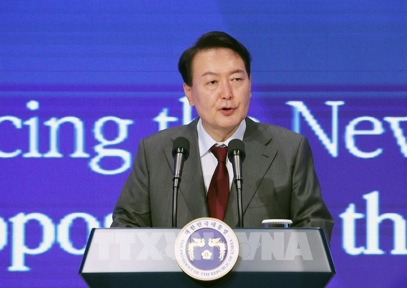 Tổng thống Hàn Quốc Yoon Suk-yeol. (Ảnh: Yonhap/TTXVN)