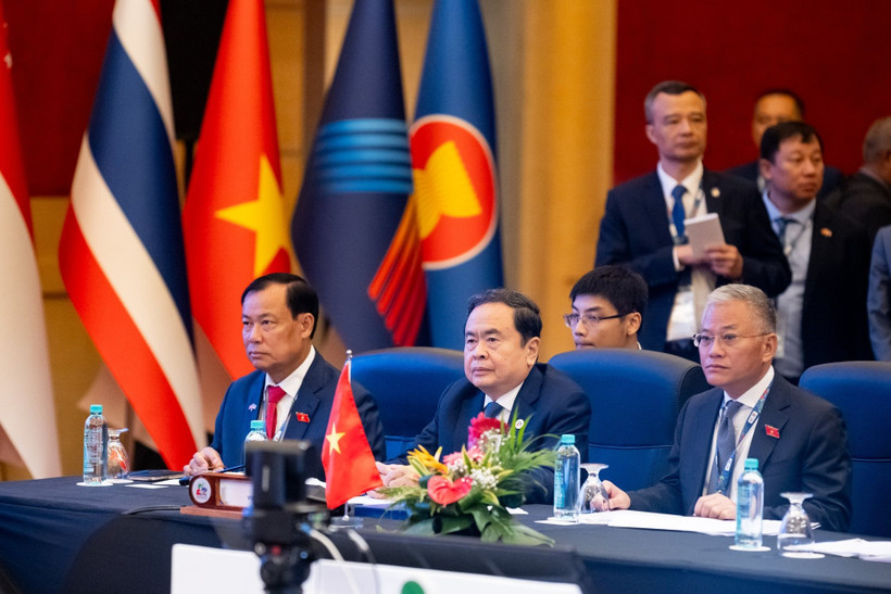 Chủ tịch Quốc hội Trần Thanh Mẫn dự Phiên họp Ban điều hành AIPA. (Ảnh PHẠM THẮNG) 