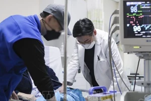 Ảnh minh họa: Nhân viên y tế điều trị cho bệnh nhân tại một bệnh viện ở Seongnam, Hàn Quốc ngày 4/3/2024. (Ảnh: Yonhap/TTXVN)