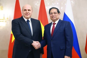 Thủ tướng Phạm Minh Chính hội đàm với Thủ tướng Liên bang Nga Mikhail Mishustin. (Ảnh: Dương Giang/TTXVN)