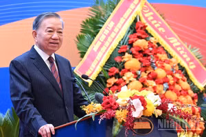 Tổng Bí thư, Chủ tịch nước Tô Lâm phát biểu tại Hội nghị Ngoại giao lần thứ 33, sáng 1/8/2026. (Ảnh: TRẦN HẢI)