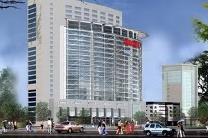 Phối cảnh Công trình cao ốc Thanh niên Plaza trên địa bàn phường Ngọc Hà, Hà Nội. 