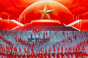 Ảnh minh họa: Một tiết mục đặc sắc trong chương trình nghệ thuật đặc biệt “Dưới lá cờ vẻ vang của Đảng”, tối 23/1/2026. (Ảnh: ĐĂNG KHOA-THỦY NGUYÊN)