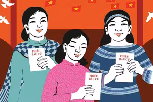 Ảnh minh họa: Tranh tuyên truyền bầu cử Quốc hội khóa XVI.