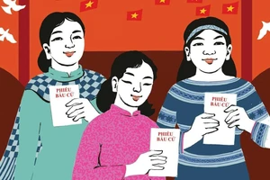 Ảnh minh họa: Tranh tuyên truyền bầu cử Quốc hội khóa XVI.